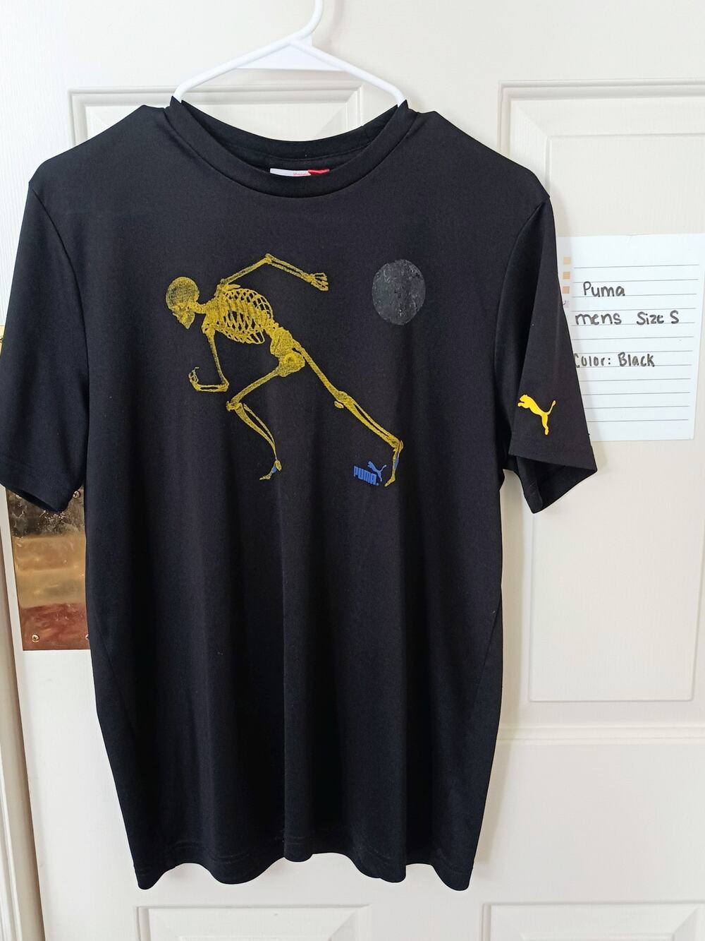 Puma - Men’s Black Skeleton Graphic Tee - Sz S - NWOT